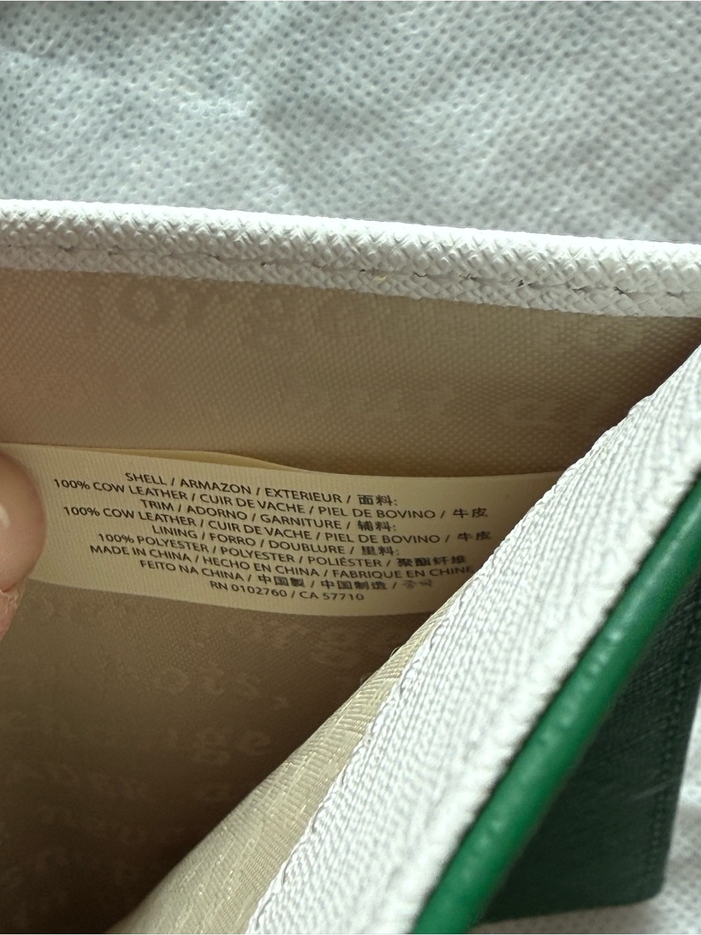 kate spade green scallop-flap wallet with gold logo - Picture 8 of 9
